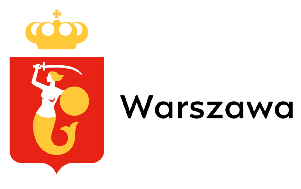 Warszawas vapen med sjöjungfrusymbol Warszawas vapen med en sjöjungfru med svärd och sköld, symboliserar staden Warszawa i Polen
