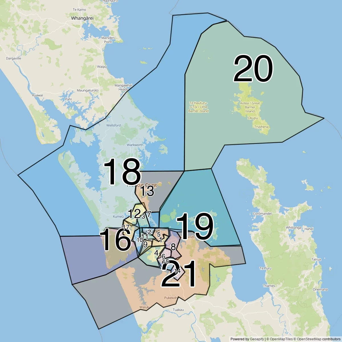 Auckland lokala styrelseområden