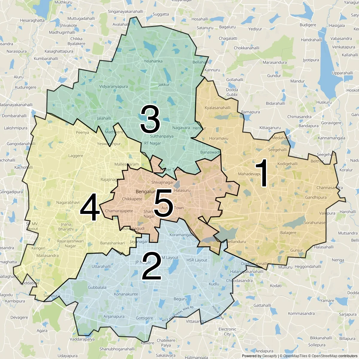 Bangalore kommunala zoner