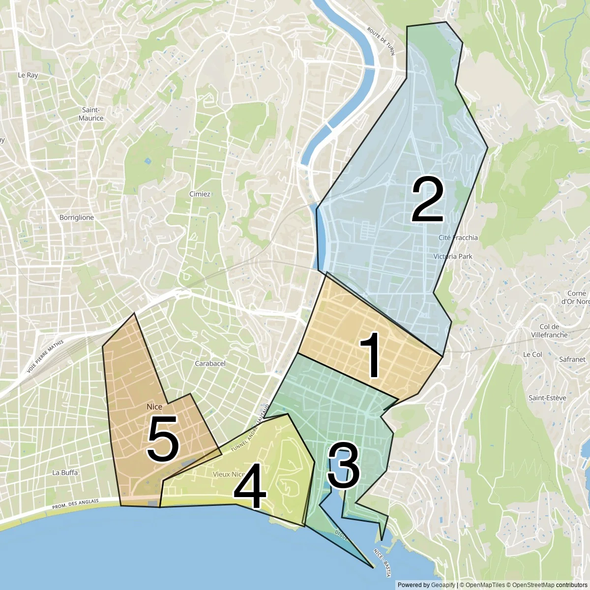 Nice stadsdelar