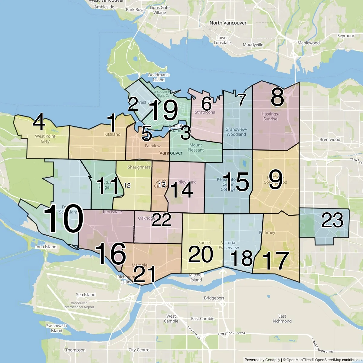 Vancouver stadsdelar